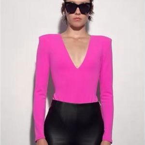 🚨Sold🚨 Zara Neon pink bodysuit